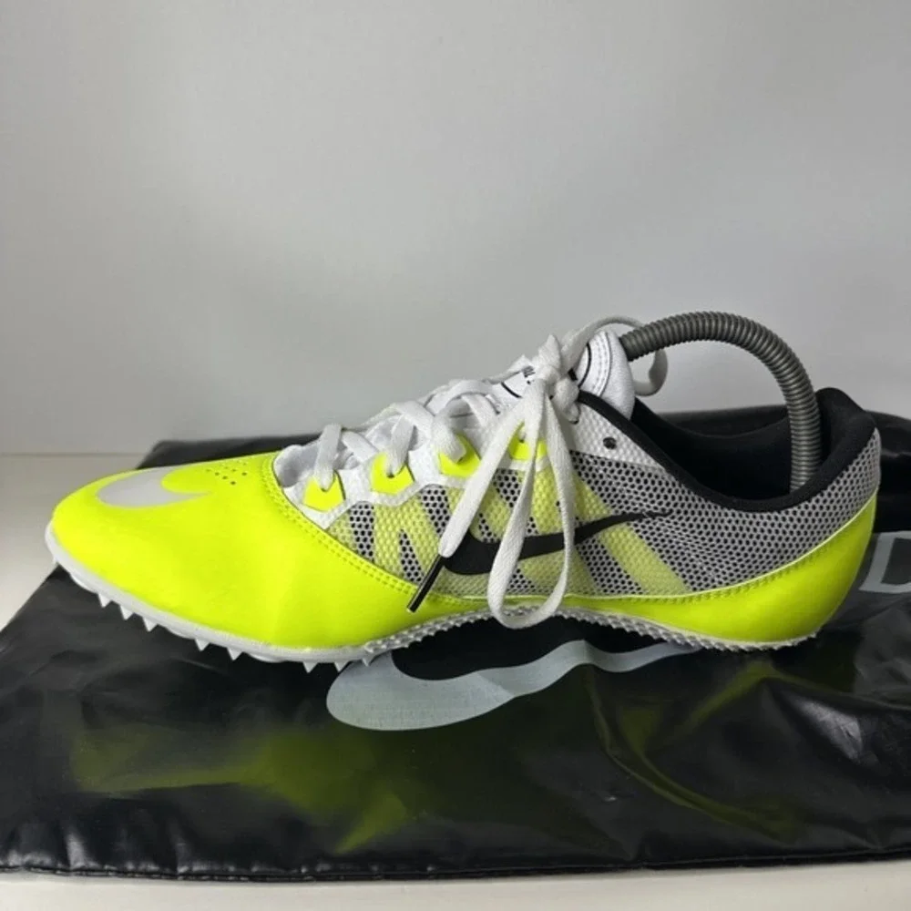 Men's NIKE RIVAL S Track & Field Shoes Size 11.5. Neon Yellow Green‎ New W/ Bag.